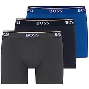 BOSS Men's Stretch Cotton Boxer Briefs 3 Pack L