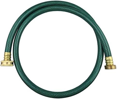 Darnassus PVC Garden Hose 1/2 Inch Green Heavy Duty Water Hose with Solid Brass Fittings,No Leaking, Flexible,for outdoors,Lawns,Patio (4 FT, Green, Brass Fittings)