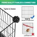 VISCOO 41 Panels Pet Playpen, 35.4" L x 23.6" W x 23.6" H Small Animal Playpen with 2 Doors, C&C Cage for Guinea Pigs,Rabbit,Bunny,Hedgehogs, Puppy Play Pen Indoor Outdoor, Two-Story Chicken Play Pen
