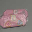 2 x WINOWIMO Initial Makeup Bag with Mirror & Hair Scrunchies, Personalized Monogram Custom Cosmetic Bag Travel Toiletry Pouch, Birthday Gifts for Her Women Bridesmaid Teacher (D)