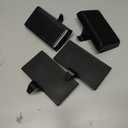 4 Pack Christmas Stocking Holders Ornament Hooks Mantel Weighted Stocking Hangers Metal Hanging Hooks Heavy Duty Stocking Holders Bases for Mantel Fireplace Party Decoration (Black, 4)