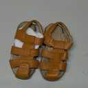 DADAWEN Boy's Girl's Leather Closed Toe Outdoor Sport Sandals (T2 Little Kid) (Yellow)