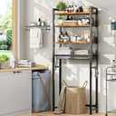 Simple Trending 4 Tier Over The Toilet Storage Rack, Vintage Brown, 23.9 x 9.5 x 68.5 inches
