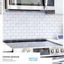Art3d Premium 10-Sheet Peel and Stick Tile Backsplash - 12"x12" for Kitchen , Bright White