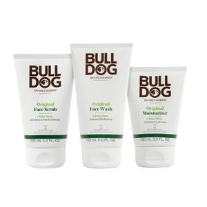 BULLDOG Mens Skincare and Grooming Original Full Face Kit with Moisturizer, Face Wash & Face Scrub