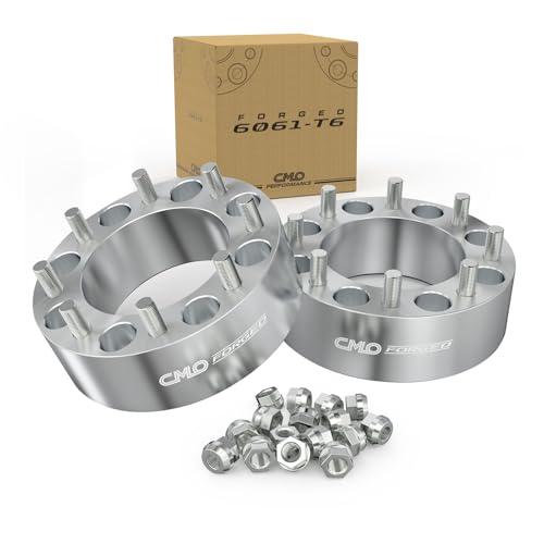 Customadeonly 8x6.5 (8x165.1) Wheel Spacers 2.5 Inch – 2pcs Forged Spacers with 126mm Bore, 9/16" Studs – Fits Ram 2500 3500, Ford F250 F350, E250 E350, Chevy K20 C20 C30 – Not for Dually Use