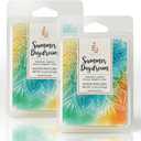 2 x Earnest Living Scented Wax Fragrance Melts Summer Daydream White Musk Grapefruit Patchouli Bergamot Amber Wax Cubes Pack Home Warmer Tart Electric Candle Air Freshener Aroma Decor Gift 2.5 oz (2-Pack)