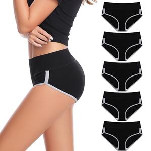 CAILECOTTON Womens Underwear Cotton Briefs for Women Plus Size Panties for Women Pack 5 Medium