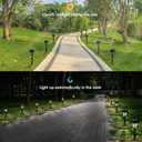 10 Pack Solar Pathway Lights Outdoor - Bright Solar Powered Garden Light with Warm White LED, Auto On/Off Waterproof Path Lights Decorative, Landscape Lighting for Yard Patio Walkway Driveway