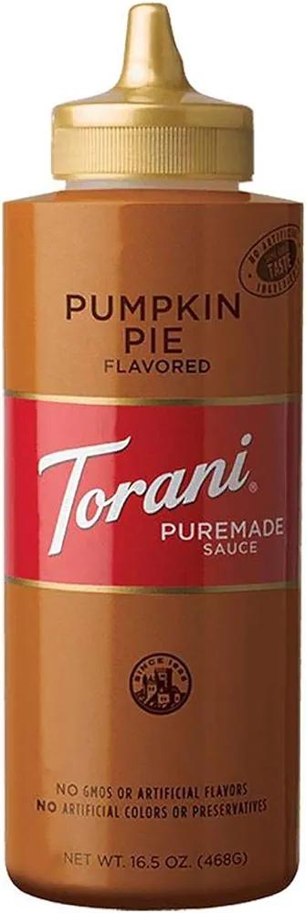 Torani Puremade Sauce, Pumpkin Pie, Squeeze Bottle, 16.5 Ounces EXP. 06/30/2026