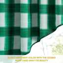 NICETOWN Swag Curtains for Living Room, Christmas Decor Rod Pocket Short Window Covering for Kitchen, Room Darkening Small Curtains for Bedroom (Green & White, 1 Pair, 36" x 36")