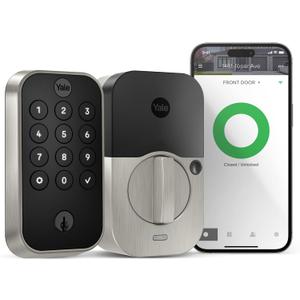 Yale Assure Lock 2 Keyless Entry Smart Deadbolt with Wi-Fi - Satin Nickel Electronic Door Lock with Keypad, Code Entry, Remote Access & Backup Key - Secure Smart Home Deadbolt, YRD410-WF1-619