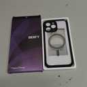 BERFY for iPhone 16 Pro Max Case, Compatible with MagSafe, Built-in Privacy Screen Protector and Camera Protection, Anti-Spy Full Body Shockproof Phone Case for 16 Pro Max 6.9", Clear Black