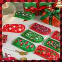 Patelai 8 Pack Christmas Cast Iron Skillet Handle Covers Red Green Hot Pot Handle Holder Cover Heat Resistant Non Slip Cast Iron Skillet Potholders Sleeves Protector for Kitchen Cooking Baking BBQ
