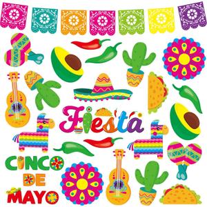 Mexican Fiesta Bulletin Board Decoration Cinco De Mayo Cutouts Fiesta Classroom Bulletin Board Set