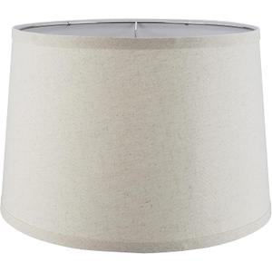 Aspen Creative 38026, Collapsible Empire Transitional Spider Shade, 13" Top x 15" Bottom x 10" Slant, Oatmeal Linen