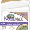 Bonide Captain Jack's Neem Max, 16 oz Concentrated Cold Pressed Neem Oil, Multi-Purpose Insecticide, Fungicide, Miticide, and Nematicide for Organic Gardening