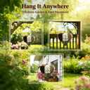 Handmade Fiber Bird Nesting Heart, Refillable Birds Haven 1 Heart Shape Hummingbird Nesting and 2 Bags of Nest Materials, Winter Fowl Gifts Animal Hummingbirds Lovers Home Garden Yard (1Set)