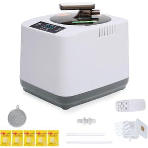 Portable Home Sauna Steam Machine with Remote Control - 1200W 3L Upgrated Fast-Heating System, 9-Level Adjustable Steam & 120-Min Timer, for Home Spa Sauna Accessories (White)