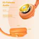MIDOLA Over-Ear Wired Headphones Decent Sound (Acceptable) with Built-in Microphone, Lightweight Adjustable Foldable, 40 inch Aux 3.5mm Jack Cord for Laptop PC iPad Orange