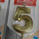85th Birthday Decorations Men Women with 85th Birthday Banner, Black and Gold Table Cloth, Number Balloons, Sash, Cake Topper and Candles