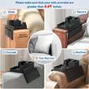 Couch Arm Cup Holder CLESOO Couch Arm Tray Anti-Slip Couch Cup Holder Silicone Sofa Armrest Tray Dual Side Pocket Couch Drink Holder Sofa Caddy Arm Remote Holder Snack Caddy with Phone Holder Black