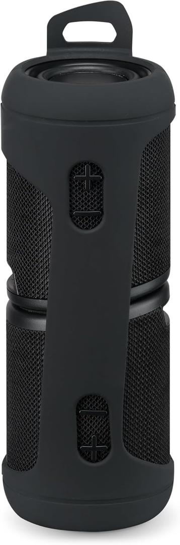 iLive Electronics Magnetic + Portable Wireless Bluetooth Speaker Set with Fabric and Rubberized Coating Carry Strap and TWS System, Black, Pair, ISB2133B