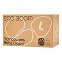 ECO BOOM Diapers, Viscose from Bamboo Diapers, Natural Soft Disposable Nappies for Infant, Size 4 Suitable for 20 to 31lb (Large - 60 Count)
