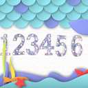 Mermaid Light-Up Number 3, LED Marquee Number for Birthday Party Decor, Mermaid Theme Glowing Number for Kids' Under the Sea Party, Baby Shower, Cumpleaños, Fiestas Decorations