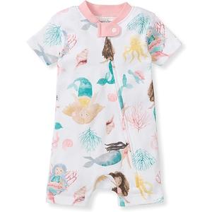 Burt's Bees Baby Unisex Baby Short Sleeve Pajamas, One-piece Sleeper Romper Pjs, Snug Fit for Infants 3 to 24 Months Baby and Toddler Sleepers (pack of 1)