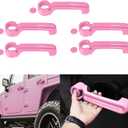 Camoo Door Handle Cover Inserts & Tailgate Handle Cover ABS Exterior Door Accessories for Jeep Wrangler JK 2007-2018 4 Door / 2008-2012 Jeep Liberty / 2007-2011 Dodge Nitro 5pcs (Pink)