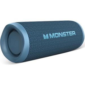 Monster S620 Bluetooth Speaker, Wireless Portable Outdoor Bluetooth Speakers, 60W True Wireless Stereo IPX8 Waterproof, Dual PairingBluetooth 5.4 Built-in Mic, Perfect for Home, Blue