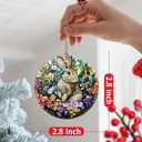2 x Christmas Ornament, Christmas Decoration, Ceramic-Style Rabbit Ornament, Heirloom Keepsakes, Holiday Ornaments, Holiday Presents, Unique Xmas Gifts, Gift Exchange Ornaments, Gift Idea