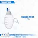 Closed Suction Drainage Reservoir Bulb, Silicone Surgical Drain Bulb with Drain Port and Connector, Drainage Collection Reservoir for Fluid Collection System,100ml,1Pc