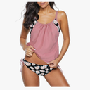 Zando Bathing Suit for Women Tankini Swimsuit for Women Crewneck Two Piece Bathing Suit Tummy Control Tankini Top with Shorts, Size medium