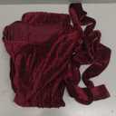 Happy Sailed Winter Fall Sleeveless Crewneck Velvet Casual Dress Party Midi Dresses with Pockets - XL