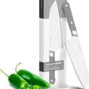 Misen Japanese Santoku Chef Knife - 7.5 Inch High Carbon Stainless Steel - Classic Japanese Knife Design for Cutting, Slicing, and Chopping - Razor Sharp Japanese Style Kitchen Knife, Gray