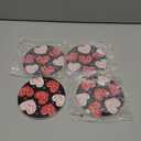 4 Pieces Valentine's Day Coasters Love Absorbent Ceramic Round Quick Drying Coaster with Cork Base Red Heart Romantic Beer Coasters for Drinks Coffee Mug Glass Cup Mat Tabletop Protection