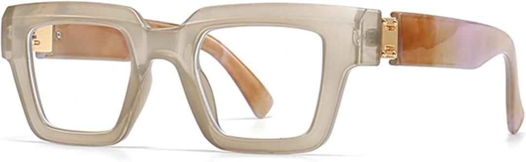 Style Reading Glasses for Women Men, Fashion Square Blue Light Blocking Readers L05 (Gray, 1.75x)