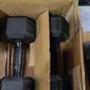 CAP Barbell Rubber Coated Dumbbell Weight Set with Vertical Rack | 100 lb, 150 lb, and 210 lb Options