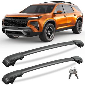 KINGGERI 300lbs Lockable Roof Rack Cross Bars Compatible with Chevy Chevrolet Traverse 2022 2023 2024 2025 2026 with Raised Side Rails, Heavy Duty Aluminum Roof Rails Crossbars Luggage Accessories