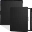 BOZHUORUI Case for 10.2" Kindle Scribe 2022/2024 Tablet - Slim Lightweight PU Leather Book Folio Cover with Pen Holder & Auto Sleep/Wake, Black