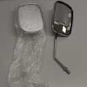 Motorcycle Rearview Mirrors, Universal 10mm Thread Handlebar Mirrors Compatible with Harley Honda Kawasaki Yamaha Suzuki Cruiser Scooter, Rectangular Anti-Vibration Mirror, Chrome for Safe Riding