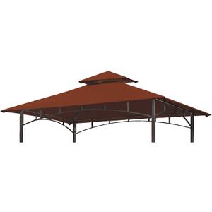 Eurmax USA High Performance Grill Gazebo Canopy Replacement Cover 5x8 BBQ Shelter Top (Rust Red)
