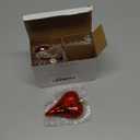 4 Pcs Valentine's Day Heart Glass Ornaments, 3.2''Antique Red Glass Blown Heart Ornament, Romantic Love Hearts Shaped Baubles for Party, Valentines, Wedding Anniversary Christmas Tree Decor