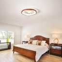 20" Low Profile Ceiling Fan with Lights, Modern LED Ceiling Fan, 19.7"