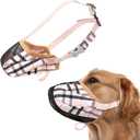 Dog Muzzle, Basket Air Muzzles for Large Sized Dogs Anti Chewing, Breathable Adjustable Muzzle for Labrador/Golden Retriever German Shepherd, etc, Suit for Grooming Vet Visits Allows Panting Drinking (L(Circumference:9''-11.8''in), Yellow)