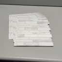 Art3d 10-Sheet Premium Stick On Kitchen Backsplash Tiles, 12"x12" Peel and Stick Self Adhesive Wall Tiles, White Marble Design