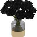 IPOPU Black Poppies Flowers Artificial 10PCS Real Touch Faux Poppy Realistic Black Flowers Fake Poppies for Veterans Day Floral Centerpieces, Tables, Wedding Decorations, Reception