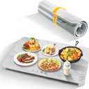 Marble Warming Mat For Food-Marble Extra Large Warming Trays For Buffets Party -6 temp settings- Electric Plate Heating for Countertop-rollup pads buffet parties-food warmers for parties buffet